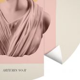 Tapet cirkel Statue af gudinden Artemis - Grace Digital Art - vliesetapet/selvklæbende non-woven tapet 