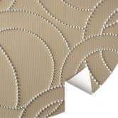 Fototapete mit 3D-Design - Abstrakte Ringe beige - Grande - Rund - Selbstklebend/Vlies 