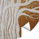 Wall Mural White tree of life abstract | Gold-white tree art - Grande - Round - non self-adhesive/self-adhesive wallpapers 