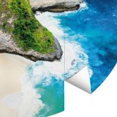 Papier peint plage côte rocheuse de Nusa Penida - Hugonnard - Rond - papier peint intissé/papier peint intissé autocollant 