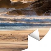 Papier peint plage au lever du soleil en Afrique - Hugonnard - Rond - papier peint intissé/papier peint intissé autocollant 