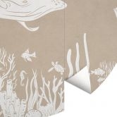 Fascinerende zeedieren in de oceaan Fotobehang - Bruin - Kikki Belle - Rond - vliesbehang/zelfklevend vliesbehang 