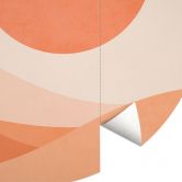 Round wall mural Harmonious landscape orange - Kubistika - non self-adhesive/self-adhesive wallpapers 