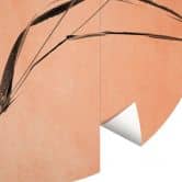 Tapet cirkel Siv i ferskenfarvet solskin - Kubistika - vliesetapet/selvklæbende non-woven tapet 