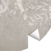 Fototapete Botanik - Elegante Weidenzweige in Beige - Ms Tiff - Rund - Selbstklebend/Vlies 