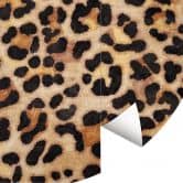 Wall Mural Wild Leopard - Animal Print - Tunaboylu - Round - non self-adhesive/self-adhesive wallpapers 