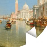 Fotobehang Turner - Venetië, Dogana en S. Giorgio Maggiore - Rond - vliesbehang/zelfklevend vliesbehang 