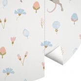 Kinderzimmer Fototapete - Kleine Mäuse mit Luftballons - UN Designs - Rund - Selbstklebend/Vlies 