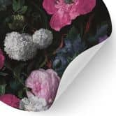 Wandtattoo Florales Bouquet im Mignon-Stil - Bloomery Decor - Rund 