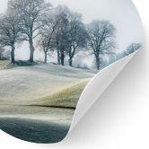 Wandtattoo Frostige Hügellandschaft - Eisenmann - Rund 