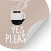 Muursticker Warme kop koffie in de ochtend - EMELIEmaria - Rond 