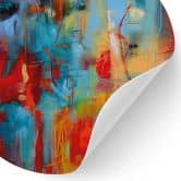 Wandtattoo Farbenfrohes Chaos - Fedrau - Rund 