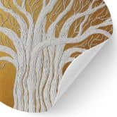 Wallsticker Hvid livets træ abstrakt - Grande - Rund 