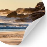 Wandtattoo Strandküste bei Sonnenaufgang in Afrika - Hugonnard - Rund 