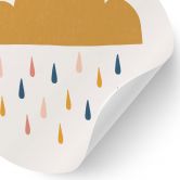 Wall Sticker Munter regn i pastelfarver - Menina Lisboa 