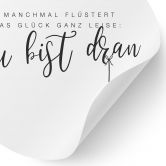 Wandtattoo Manchmal flüstert das Glück ganz leise - Rund 