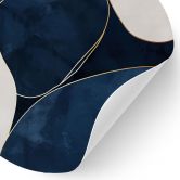 Wandtattoo Geometrische Balance in Blau und Weiß - Paksoylu - Rund 