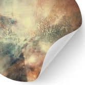 Sticker mural Brume abstraite dans la lumière dorée - Schmucker - Rond 