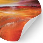 Muursticker Herfstlandschap in het avondlicht - Schmucker - Rond 