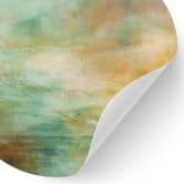 Sticker mural lumière turquoise dorée sur la mer - Schmucker - Rond 