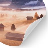 Wandtattoo Herbstnebel in den Alpen - Selagea - Rund 