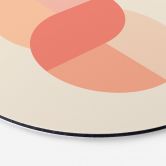 Wandbild Geometrische Formen in Orange-rosa - 1X Studio - Alu-Dibond - Rund 