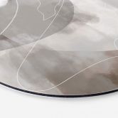 Wandbild 1X Studio - Line Art Frauen Portrait - Alu-Dibond Rund 