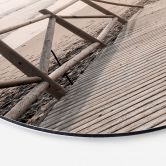 Tableau sur alu-Dibond rond 1X Studio - Chemin vers la plage 