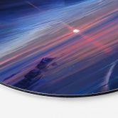 Wandbild Landschaft mit Erde und Galaxie - Alu-Dibond Rund - Aenami 
