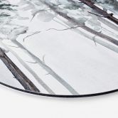 Alu-Dibond Aquarell Wald - Rund 