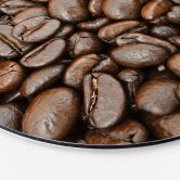 Tableau sur alu-Dibond rond Arôme de café en grains  