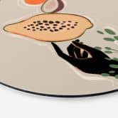 Rundes Wandbild Arty Guava - Papaya Balance - Alu-Dibond 