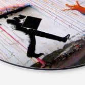 Alu-Dibond Wall Circle Banksy - Coloured Rain 