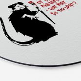 Alu-Dibond Banksy - Out Of Bed - Rund 