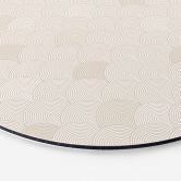 Wandbild Abstrakte Halbkreise in Soft Beige - Bloomery Decor - Alu-Dibond Rund 