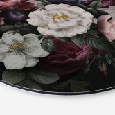 Wandbild Blumen Stillleben im Redouté-Stil - Bloomery Decor - Alu-Dibond Rund 