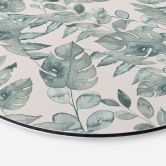 Billede Jungle Leaves Watercolour Cream - Bloomery Decor - Alu-Dibond Round 