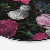 Wandbild Florales Bouquet im Mignon-Stil - Bloomery Decor - Alu-Dibond Rund 