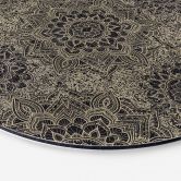 Wandbild Mandala Boho Antikgold - Bloomery Decor - Alu-Dibond Rund 