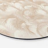 Wandbild Palmen im Dschungel Beige - Bloomery Decor - Alu-Dibond Rund 