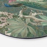 Wandbild Pfau im Tropengarten auf Mosaik - Bloomery Decor - Alu-Dibond Rund 