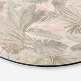 Wandbild Tropenblätter im Dschungel Pastell - Bloomery Decor - Alu-Dibond Rund 