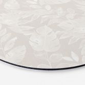 Wandbild Tropische Blätter Beige - Bloomery Decor - Alu-Dibond Rund 