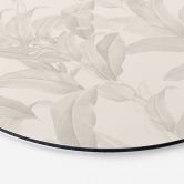 Wandbild Urban Jungle Tropenblätter Creme - Bloomery Decor - Alu-Dibond Rund 