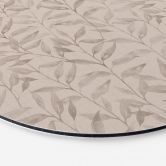 Wandbild Zarte Aquarell-Blätter - Soft Grau - Bloomery Decor - Alu-Dibond - Rund 
