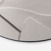 Tableau mural Structures abstraites en beige doux - Böhmer - Alu-Dibond Rund 