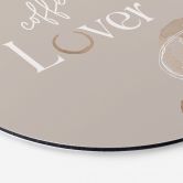 Wandbild Coffee Lover - Rund - Alu-Dibond 