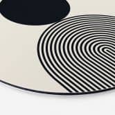 Tableaux Lignes et cercles abstraits en harmonie - Costa - Alu-Dibond Rond 