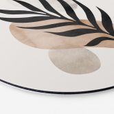 Wandbild Botanische Silhouette mit kunstvoller Geometrie - Costa - Alu-Dibond Rund 