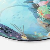 Wall Art Coral reef in blue lagoon - DigitalArtsi - Round - Alu-Dibond 